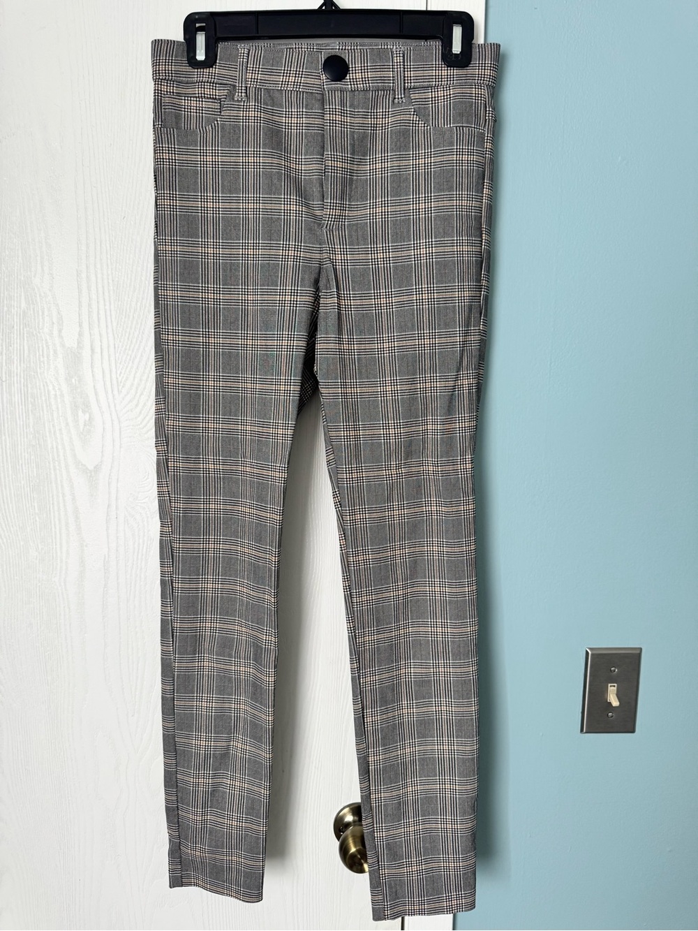 Zara Plaid Ankle Pants - Gray